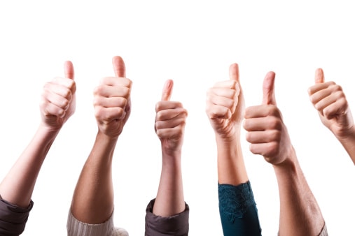 Thumbs Up on White Background